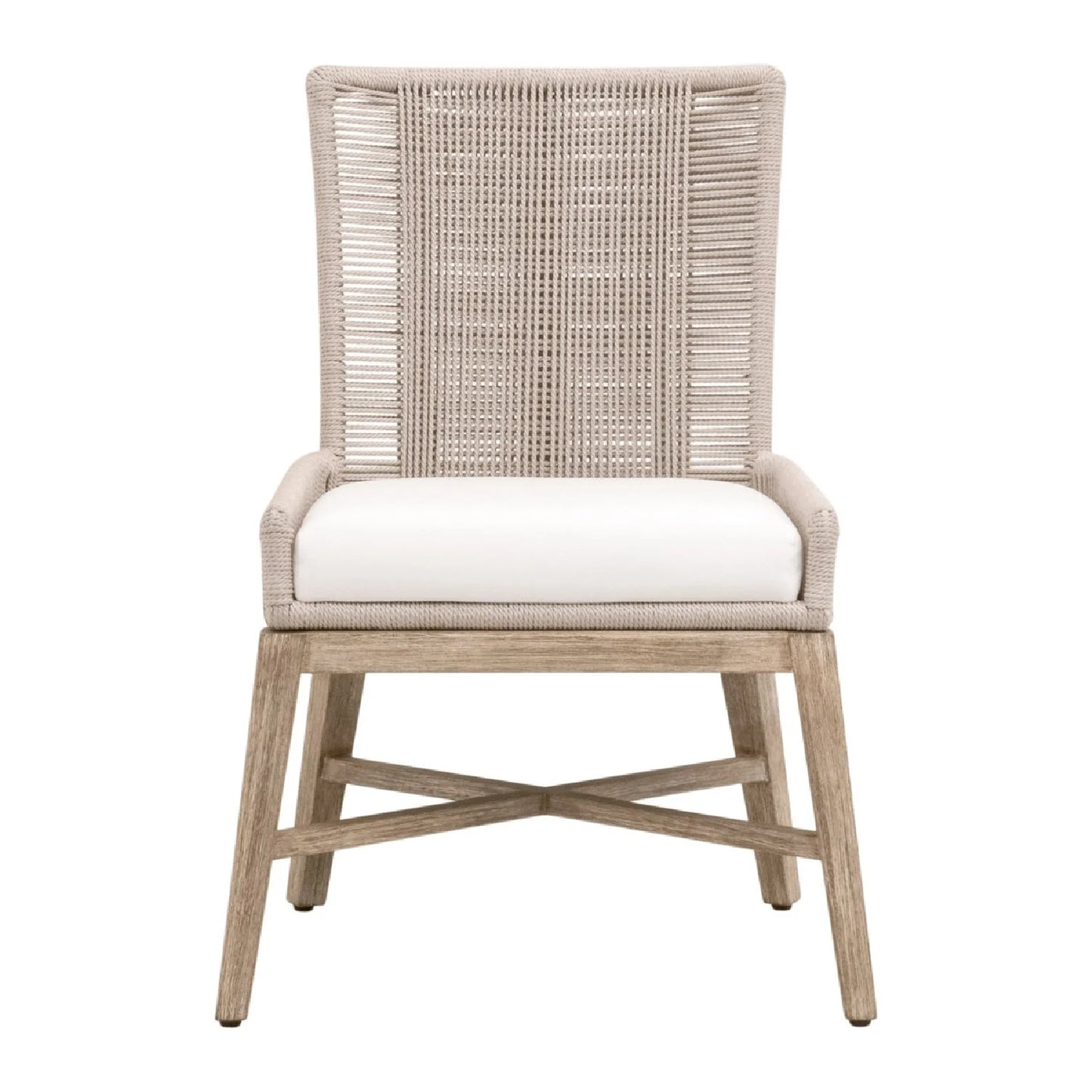 Luxury Beige Rope Modern Dining Armchair European Style for Villa