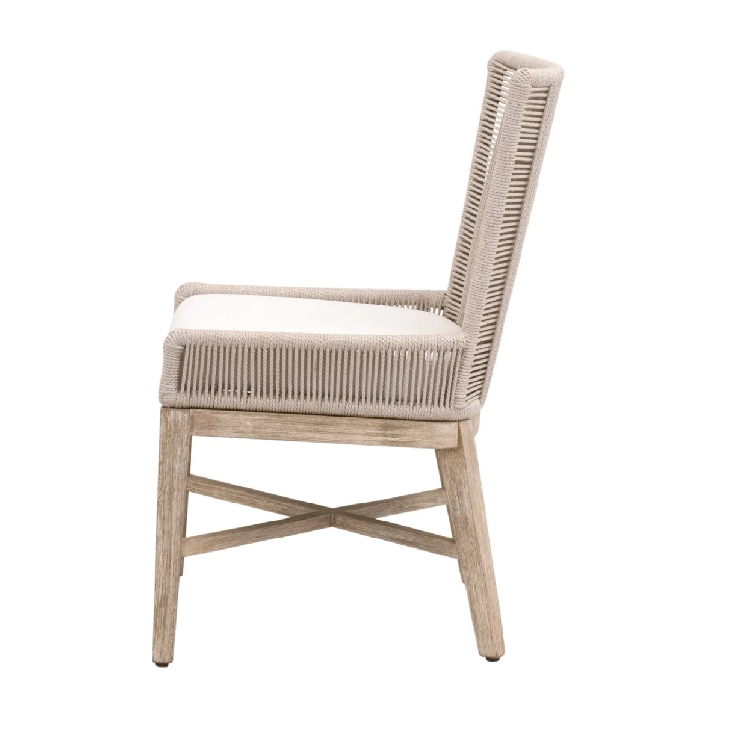 Luxury Beige Rope Modern Dining Armchair European Style for Villa