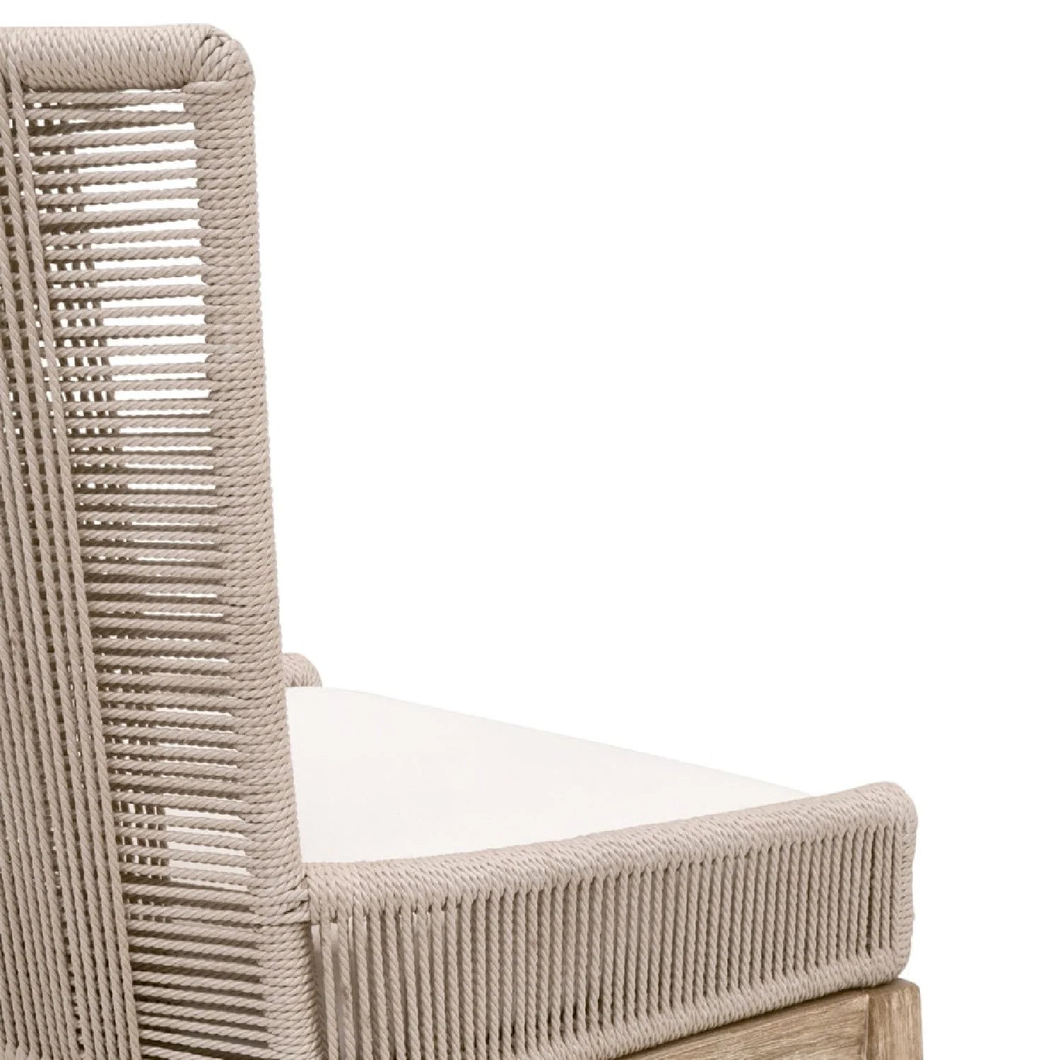 Luxury Beige Rope Modern Dining Armchair European Style for Villa