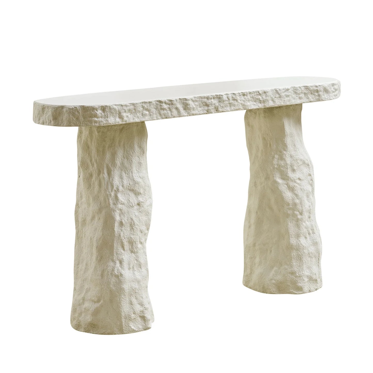 Luxury Beige Sculptural Console Table Modern Italian Style for Villa