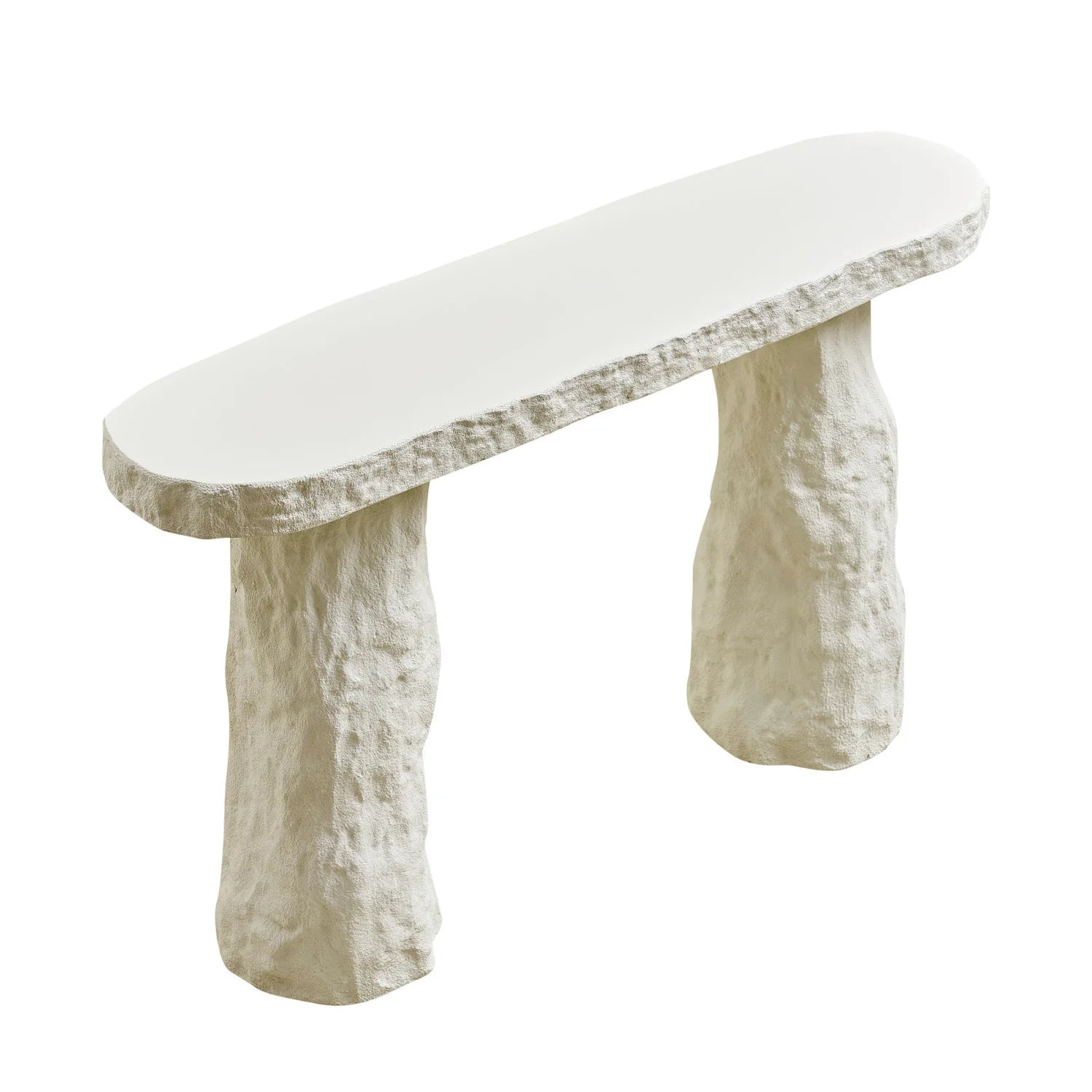 Luxury Beige Sculptural Console Table Modern Italian Style for Villa