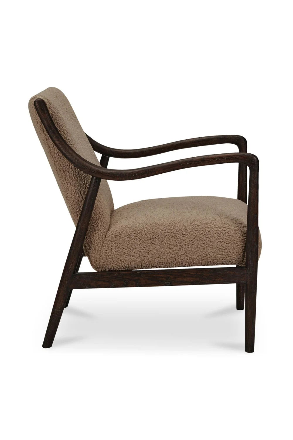 Luxury Beige Shearling Accent Chair European Style for Villa