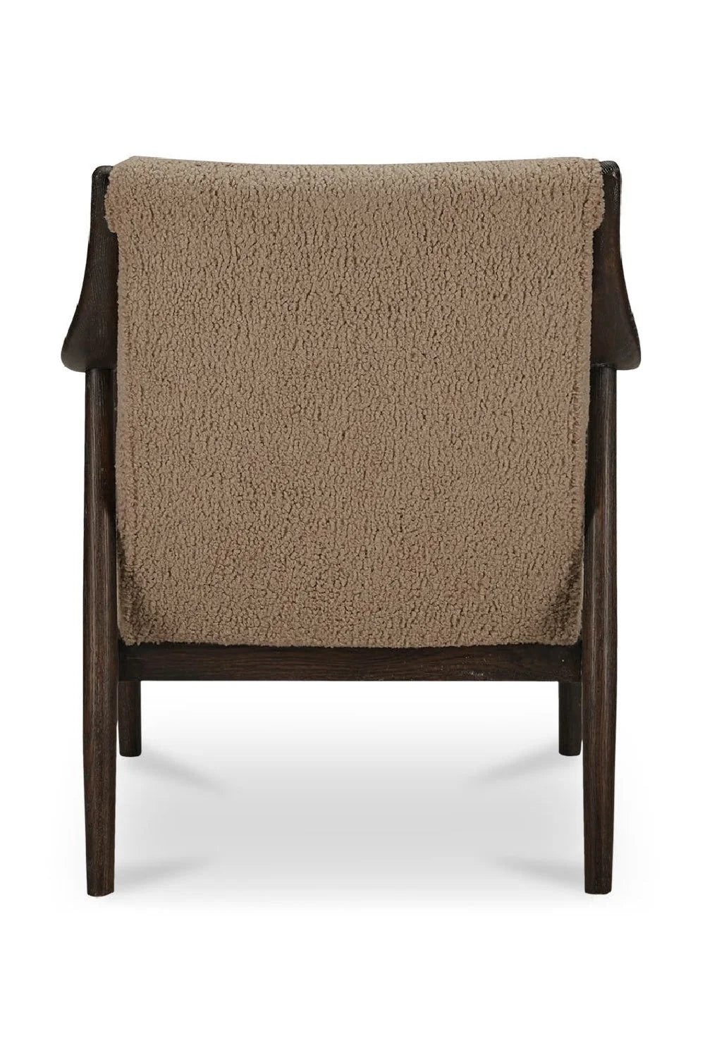 Luxury Beige Shearling Accent Chair European Style for Villa