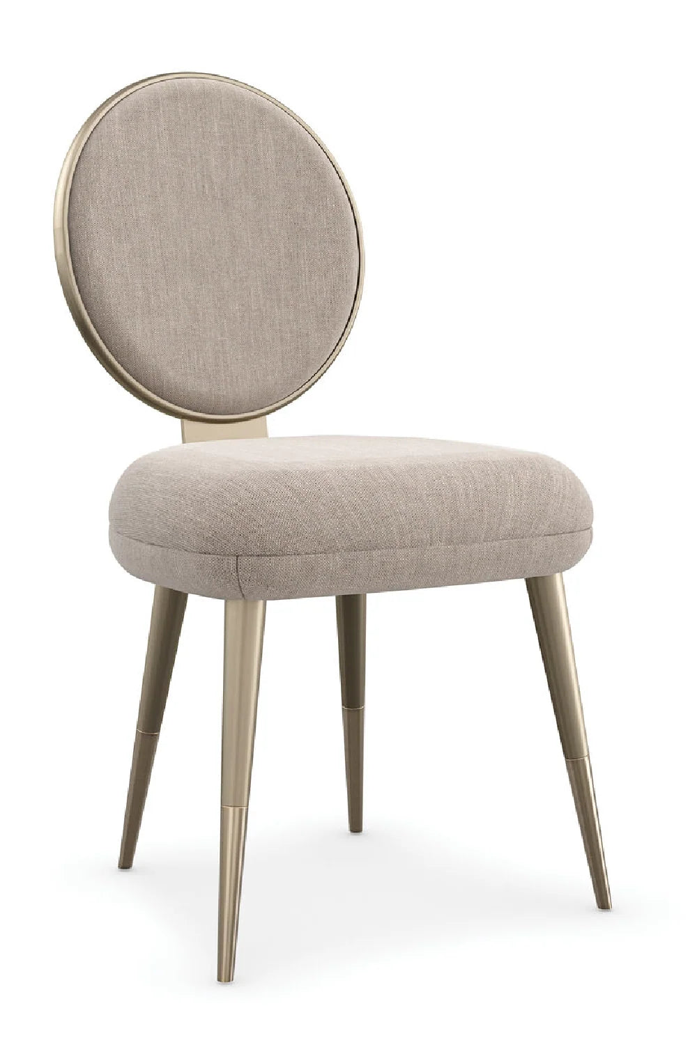 Luxury Beige Upholstered Modern Dining Chair European Style for Villa