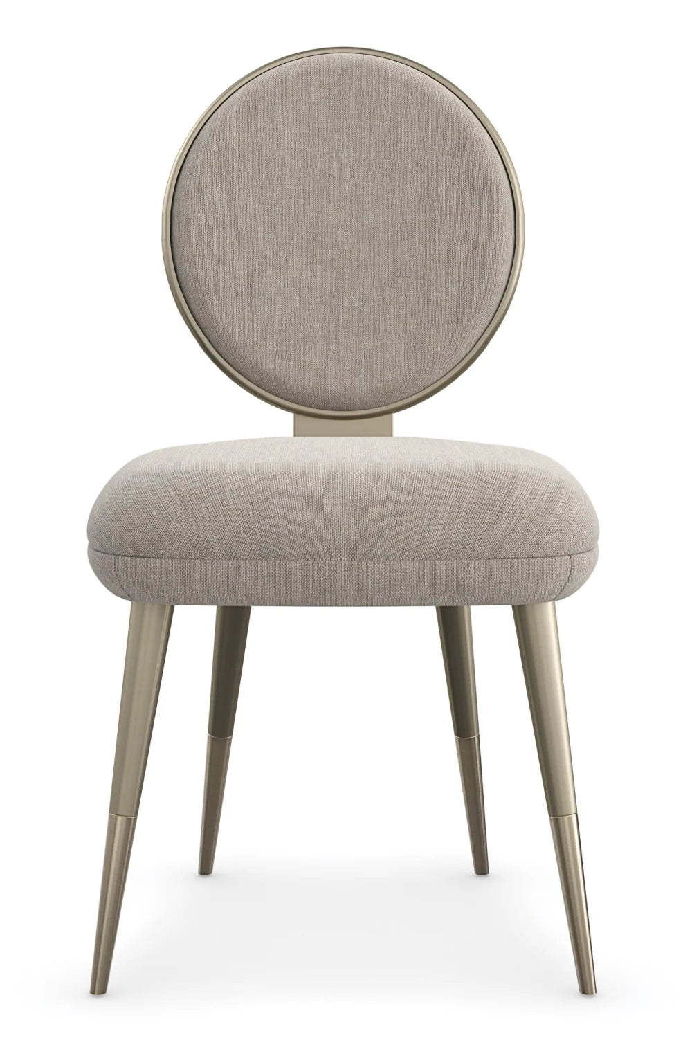 Luxury Beige Upholstered Modern Dining Chair European Style for Villa