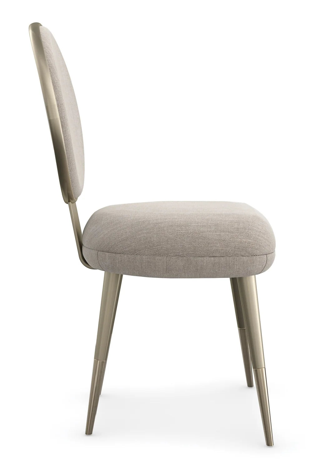 Luxury Beige Upholstered Modern Dining Chair European Style for Villa