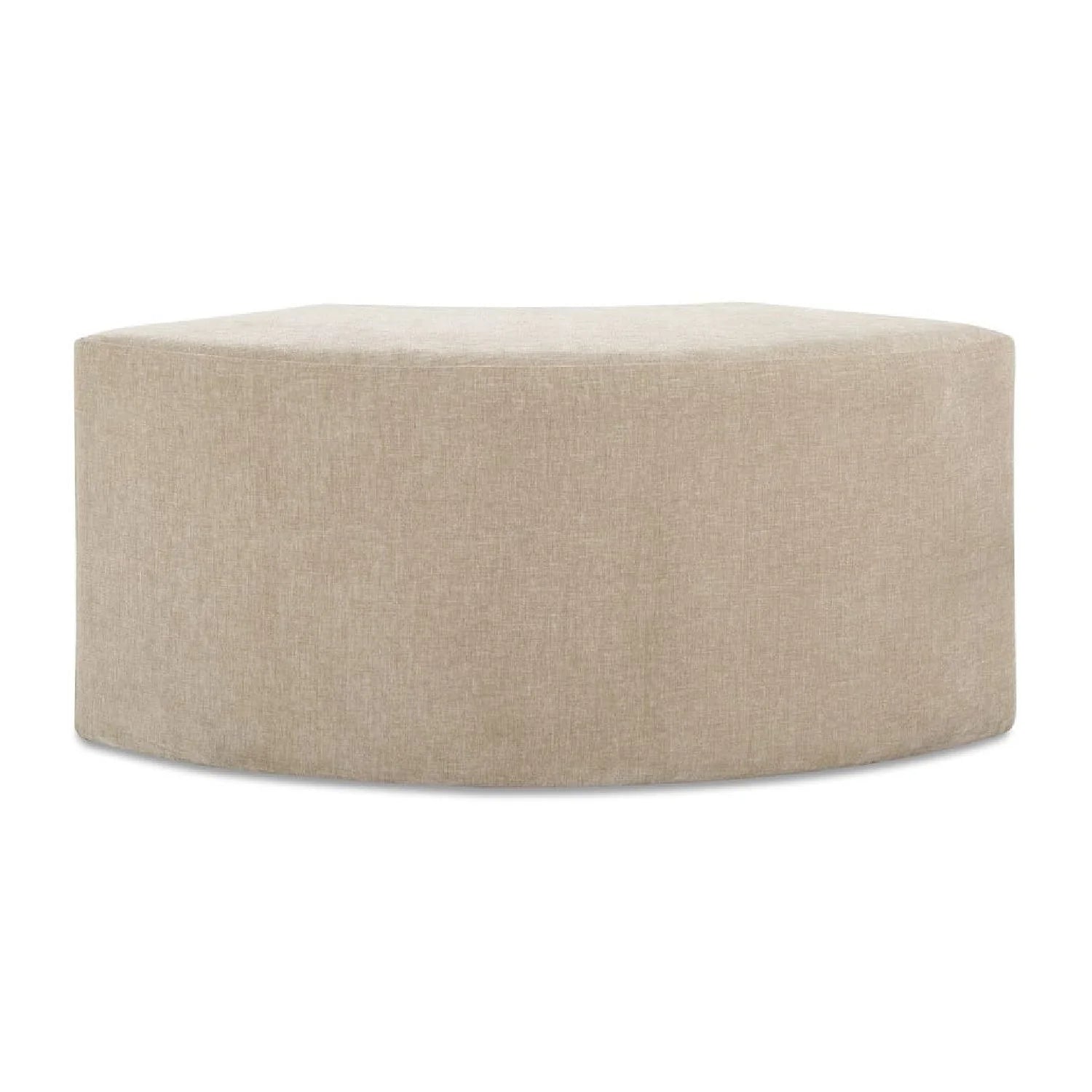Luxury Beige Velvet Curved Bench European Style for Villa