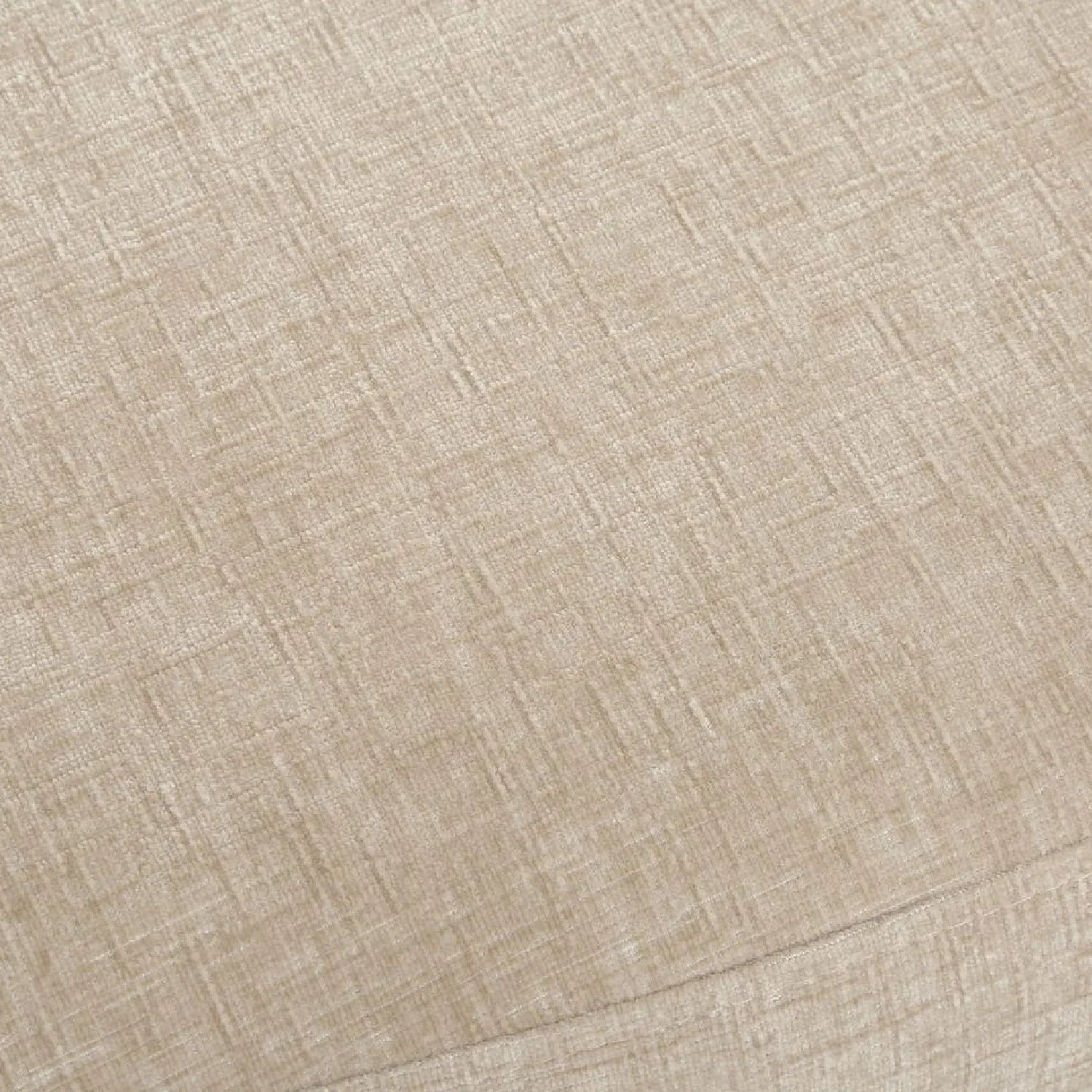 Luxury Beige Velvet Curved Bench European Style for Villa