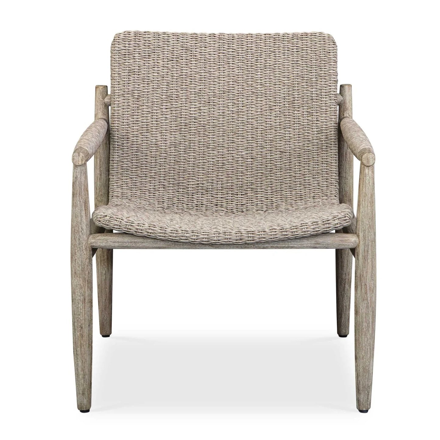 Luxury Beige Wicker Lounge Chair Modern European Style for Villa