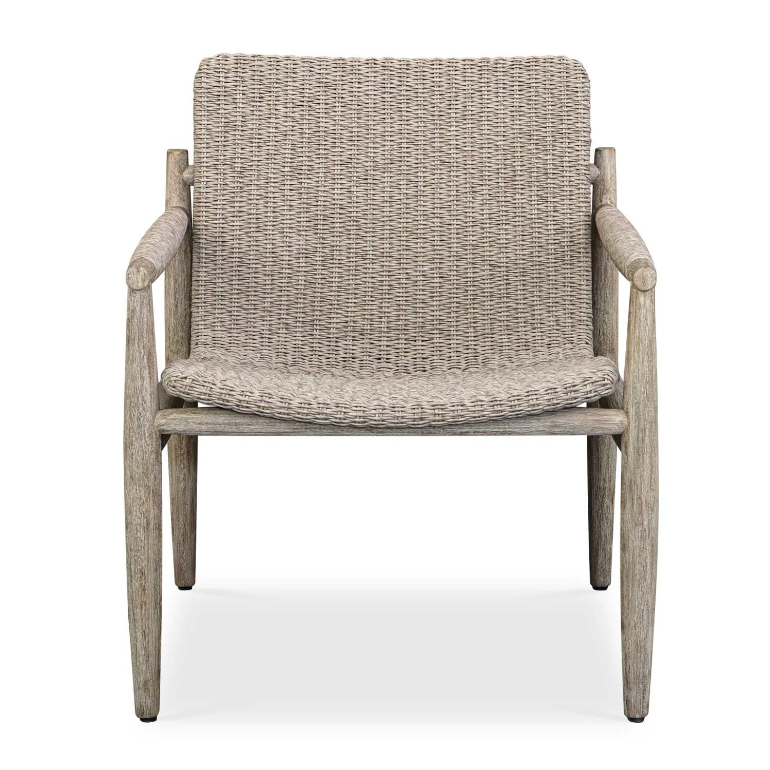 Luxury Beige Wicker Lounge Chair Modern European Style for Villa
