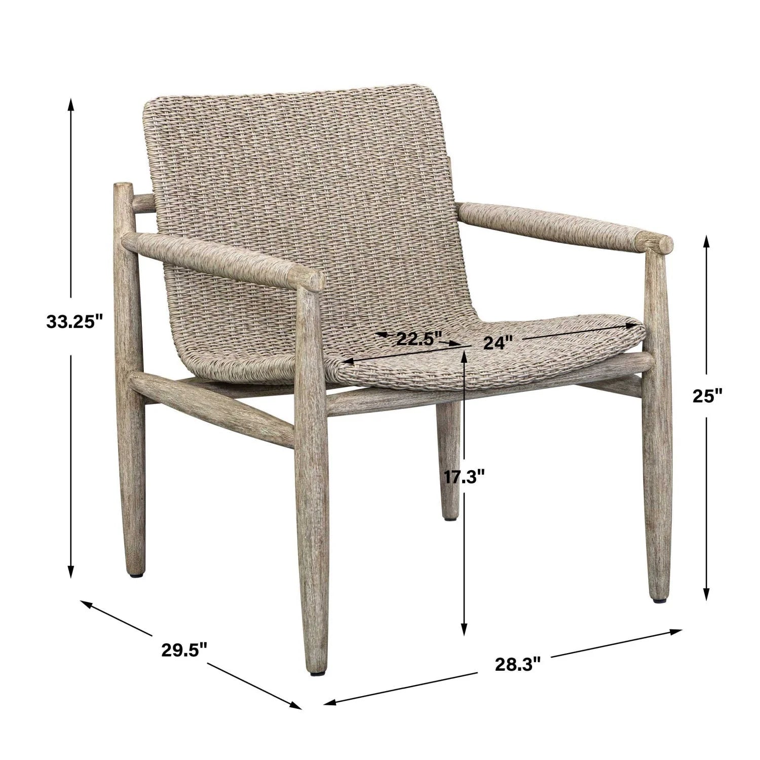 Luxury Beige Wicker Lounge Chair Modern European Style for Villa