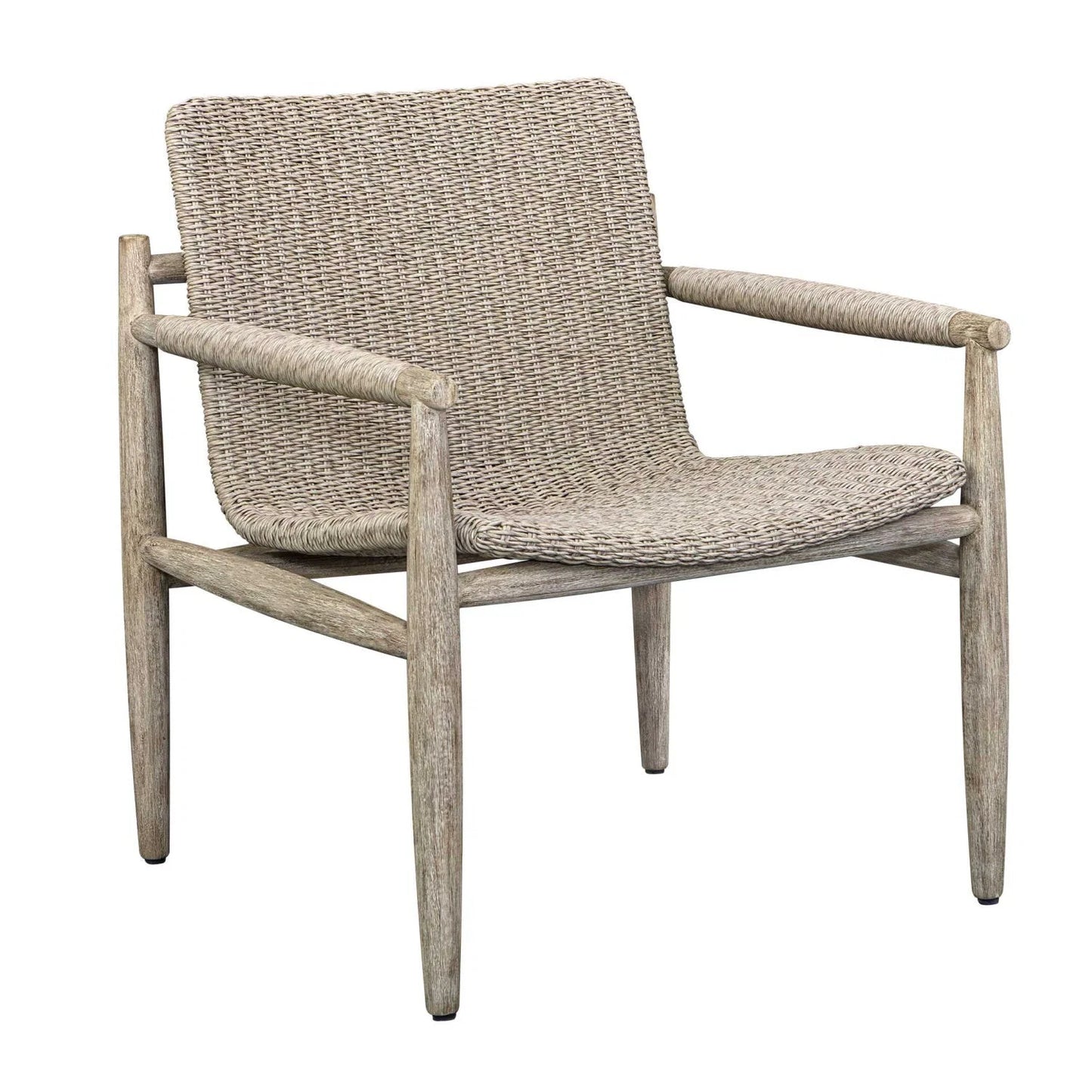 Luxury Beige Wicker Lounge Chair Modern European Style for Villa