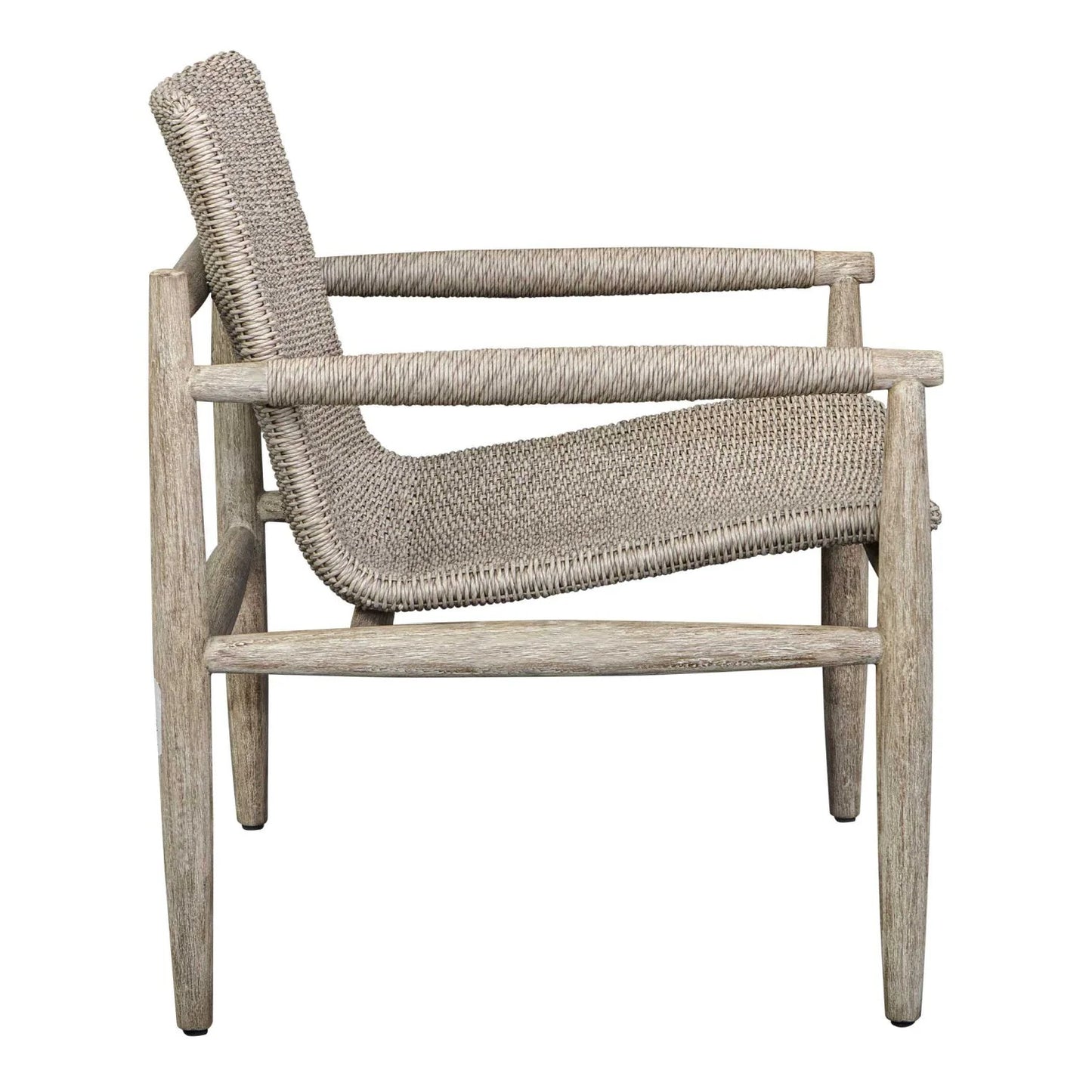 Luxury Beige Wicker Lounge Chair Modern European Style for Villa