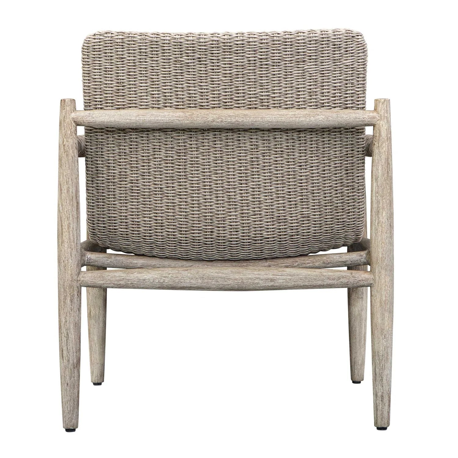 Luxury Beige Wicker Lounge Chair Modern European Style for Villa