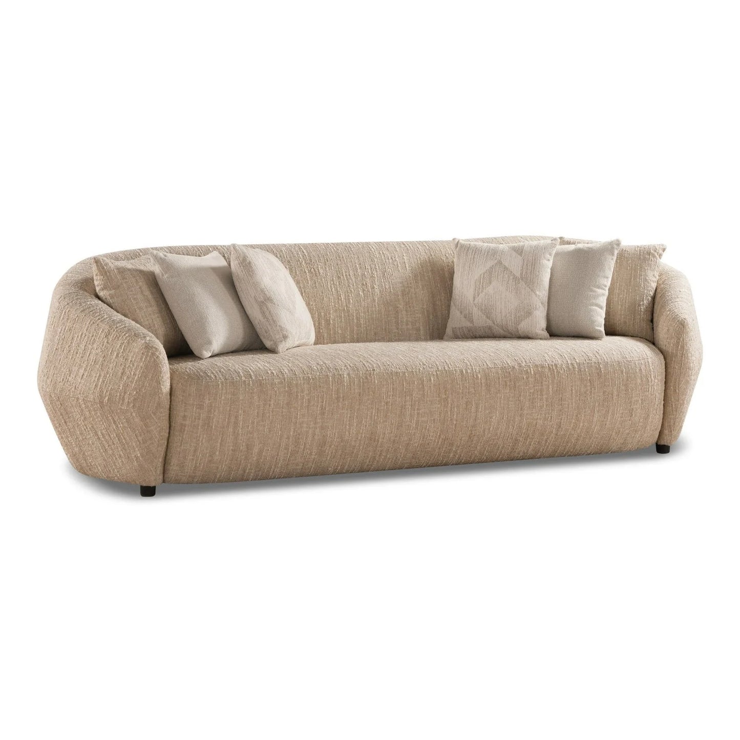 Luxury Belinda Beige Fabric Sofa Modern Italian Style for Villa