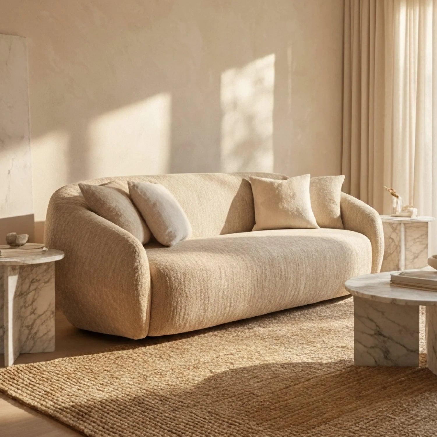 Luxury Belinda Fabric Sofa Modern Italian Style for Villa