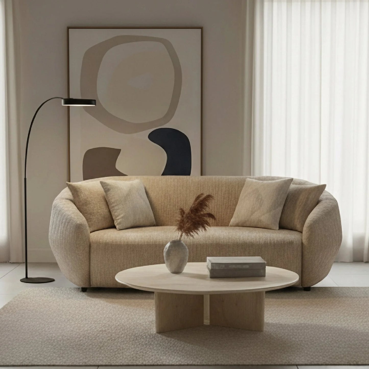 Luxury Belinda Fabric Sofa Modern Italian Style for Villa