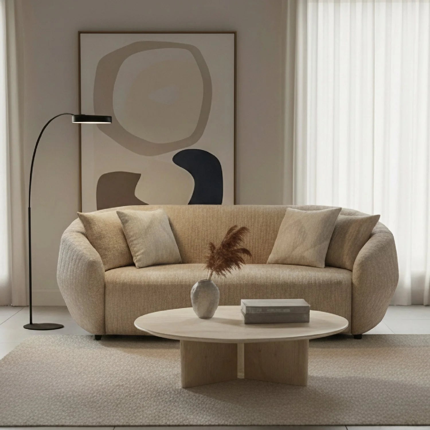 Luxury Belinda Fabric Sofa Modern Italian Style for Villa