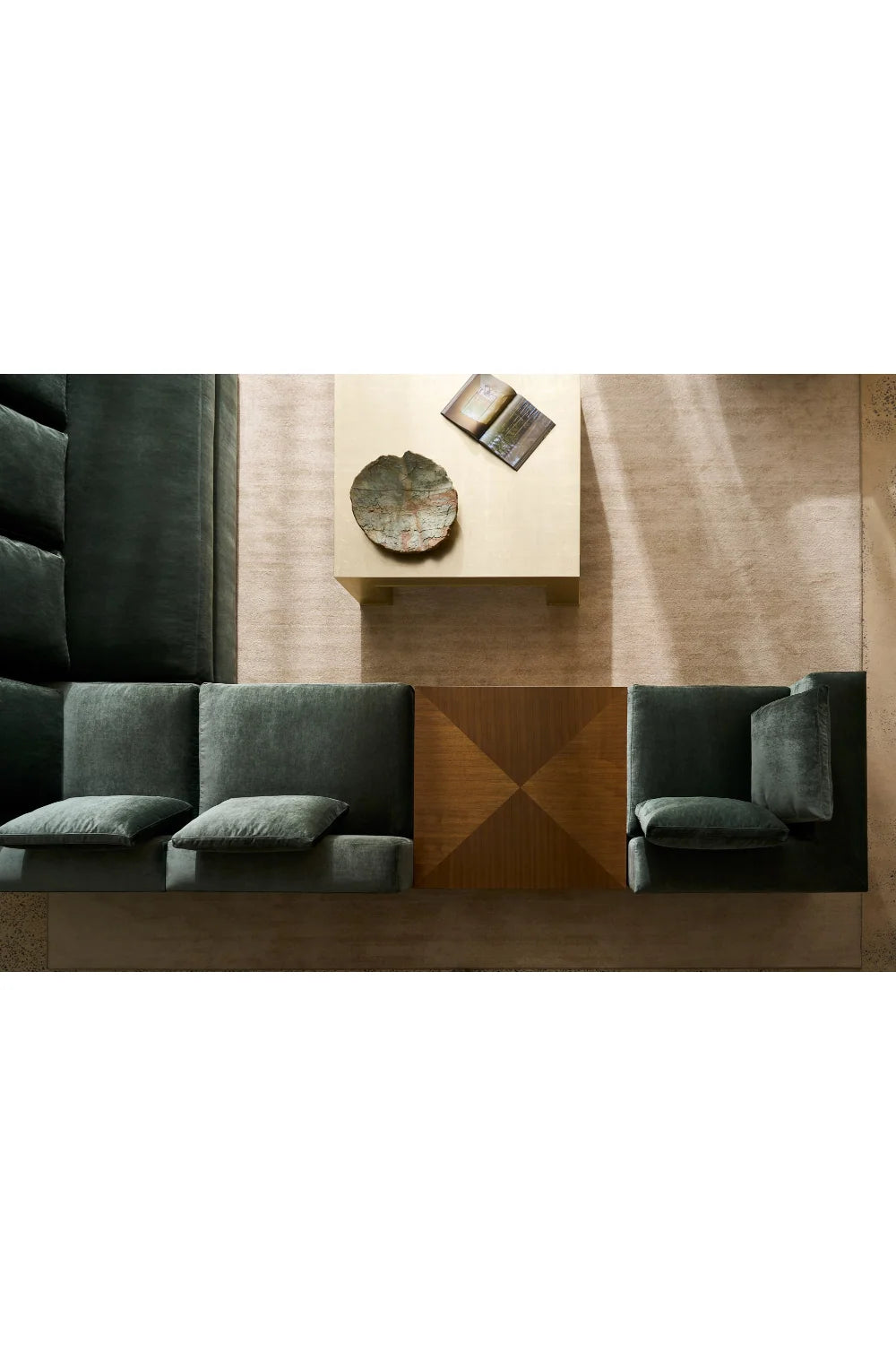 Luxury Bello Wooden Block Coffee Table Modern Italian Style for Villa