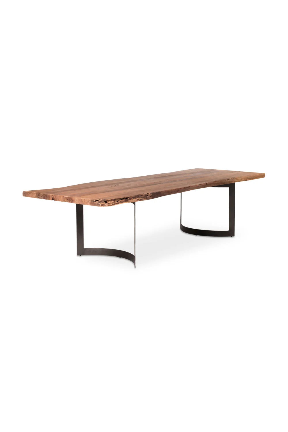 Luxury Bent Acacia Dining Table Modern Italian Style for Villa