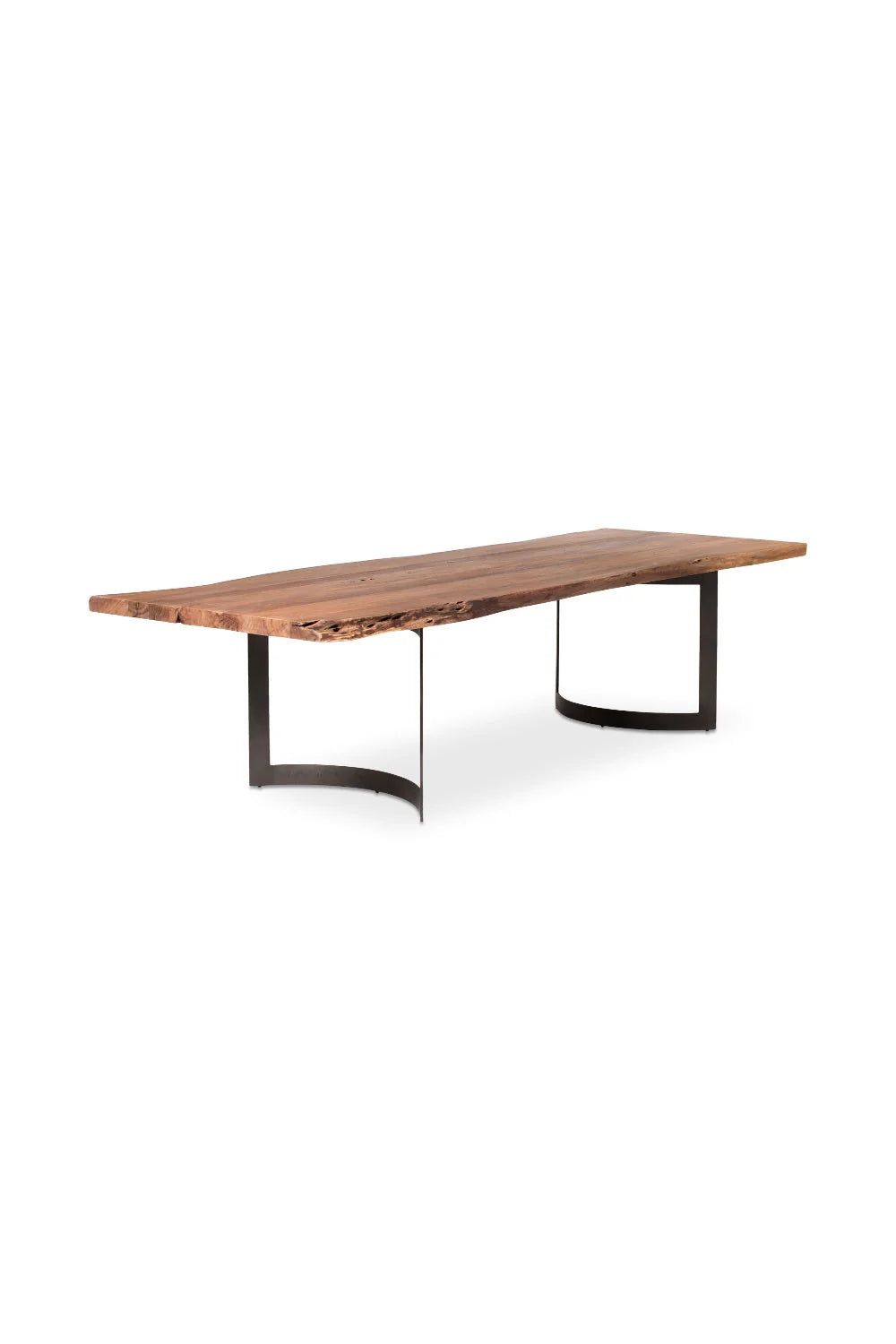 Luxury Bent Acacia Dining Table Modern Italian Style for Villa