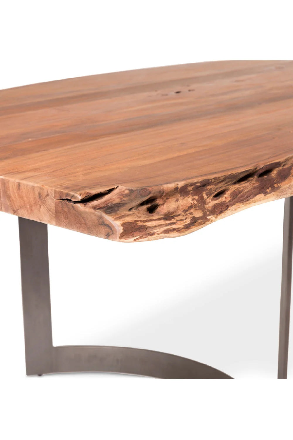 Luxury Bent Acacia Dining Table Modern Italian Style for Villa