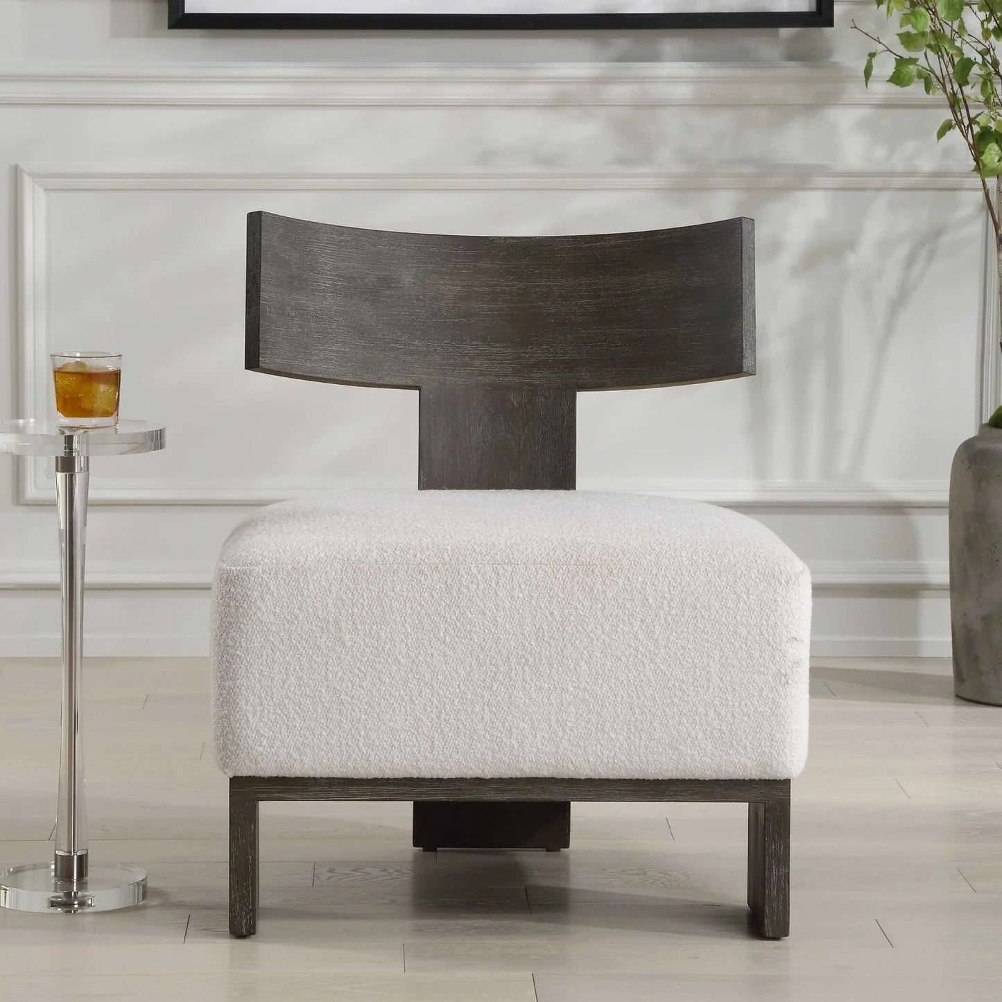 Luxury Bent Wood Accent Chair European Style for Villa
