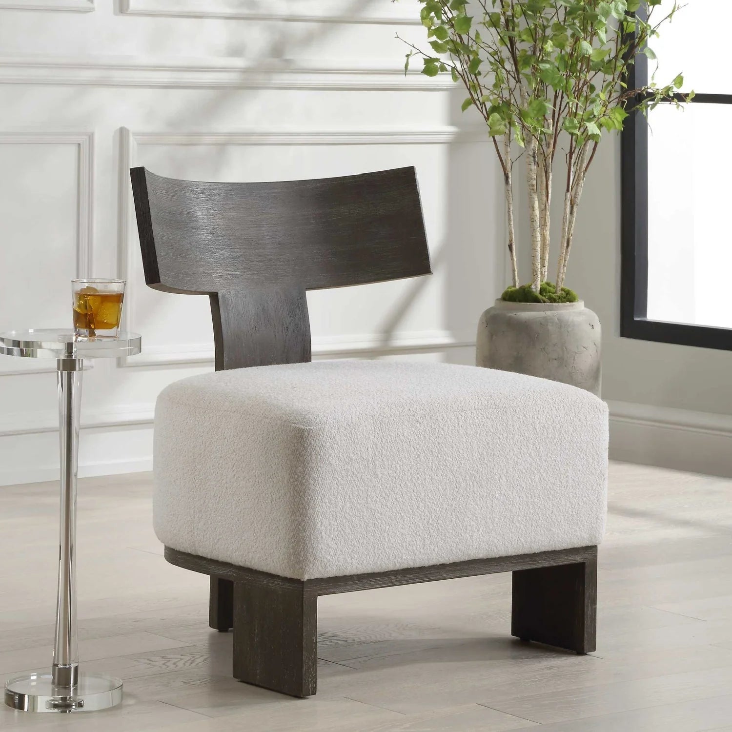 Luxury Bent Wood Accent Chair European Style for Villa