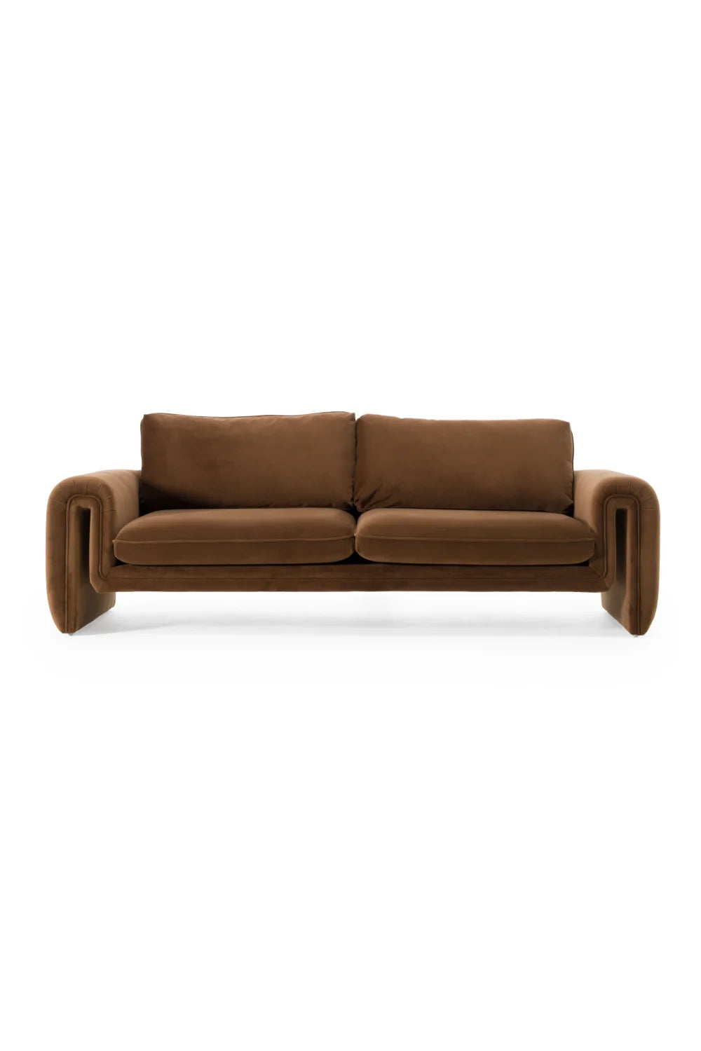 Luxury Bentley Brown Velvet Sofa Modern Italian Style for Villa