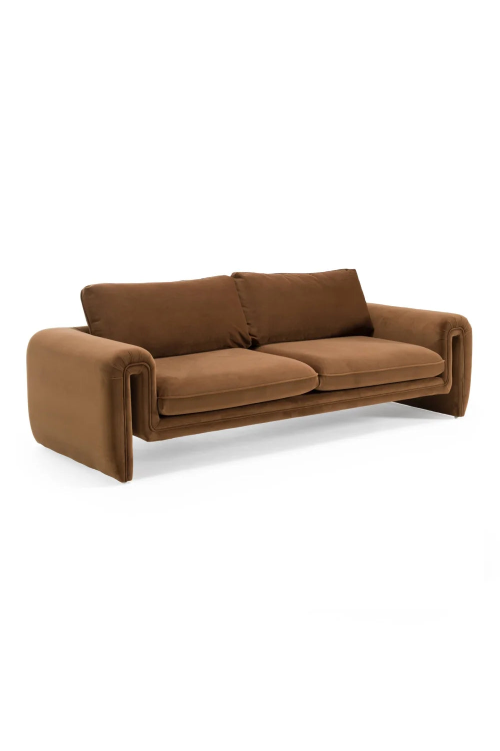 Luxury Bentley Brown Velvet Sofa Modern Italian Style for Villa