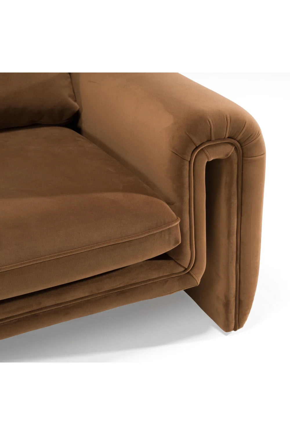 Luxury Bentley Brown Velvet Sofa Modern Italian Style for Villa