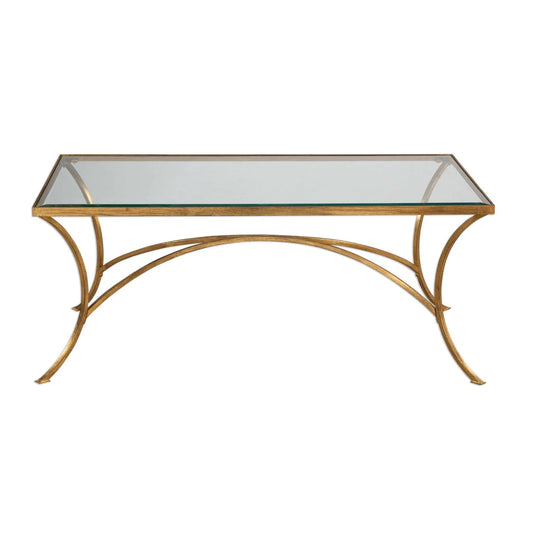 Luxury Beveled Glass Coffee Table Modern Italian Style for Villa