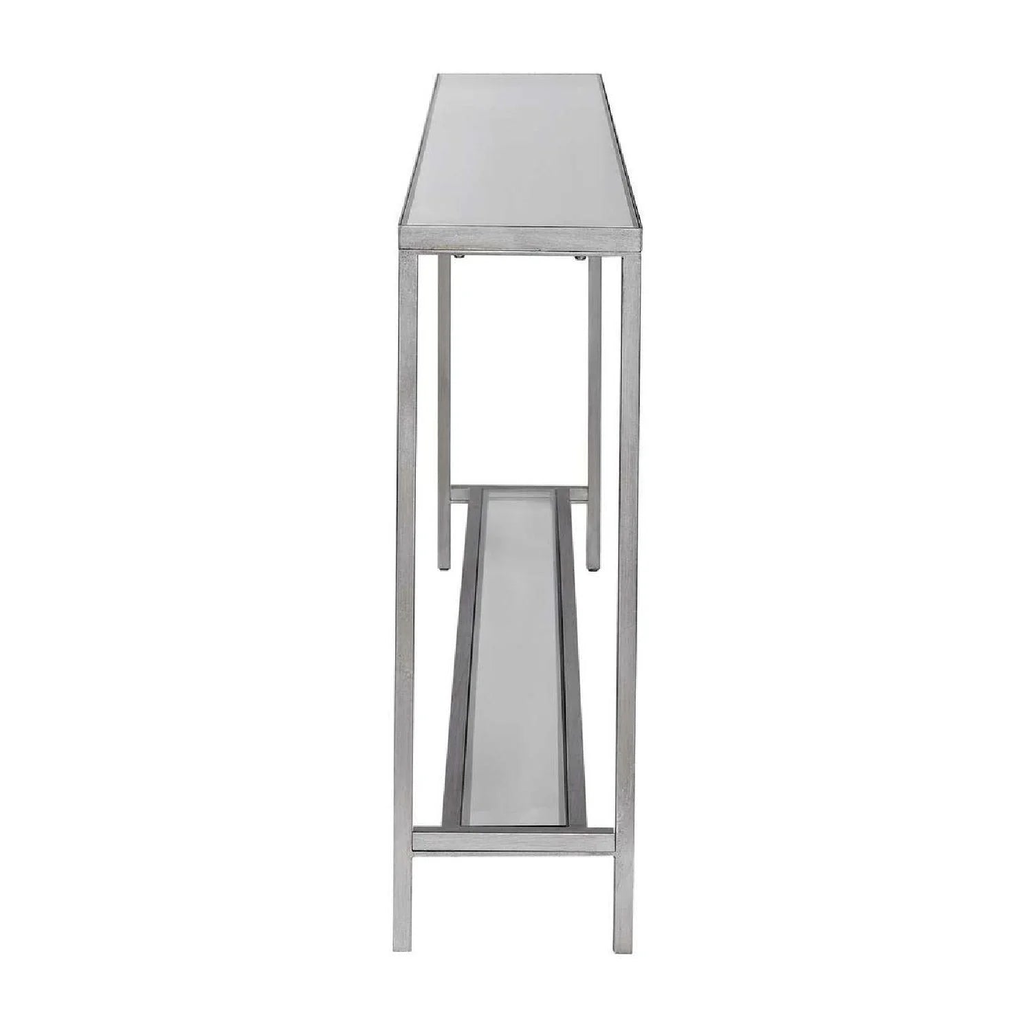 Luxury Beveled Mirror Console Table Modern Italian Style for Villa