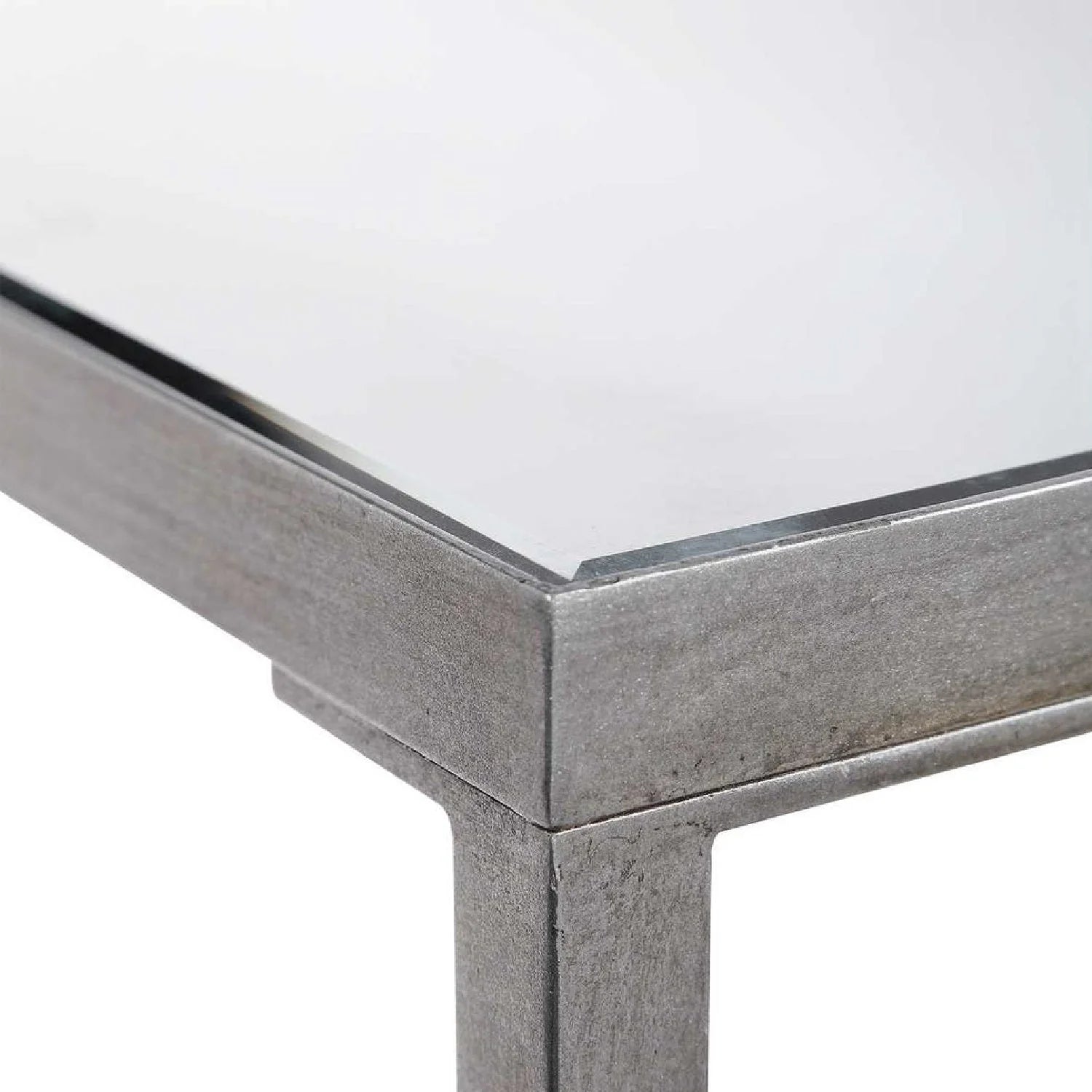 Luxury Beveled Mirror Console Table Modern Italian Style for Villa