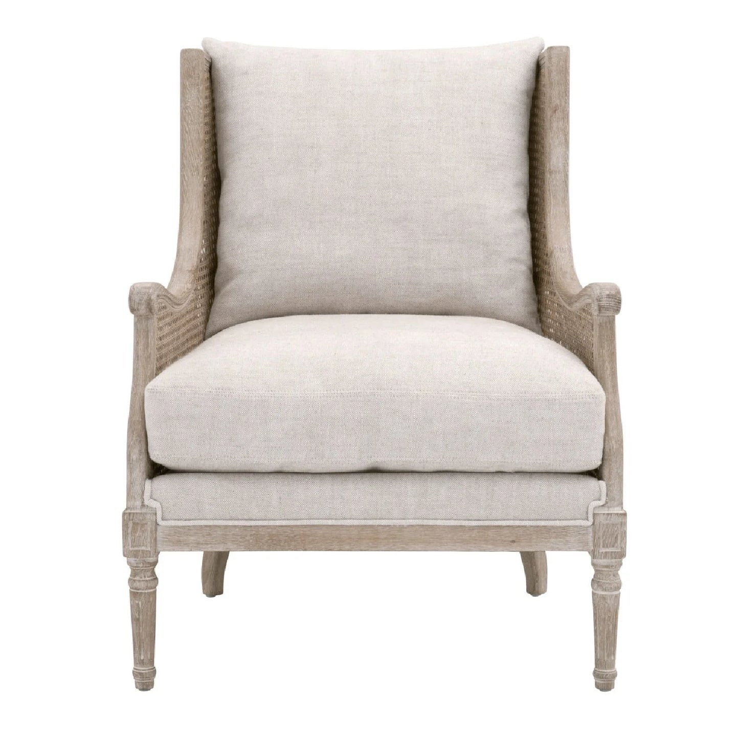 Luxury Birch Wood Cane Lounge Chair Modern Italian Style for Villa