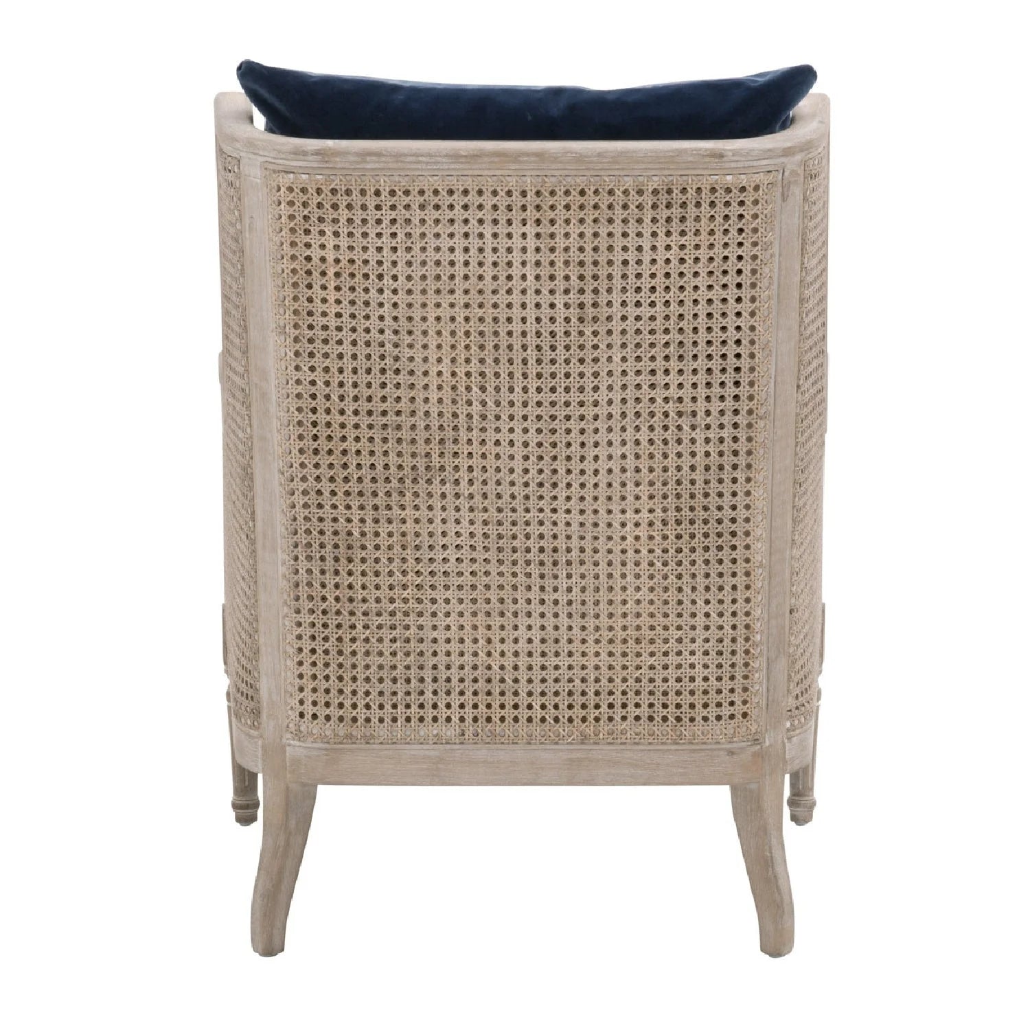 Luxury Birch Wood Cane Lounge Chair Modern Italian Style for Villa