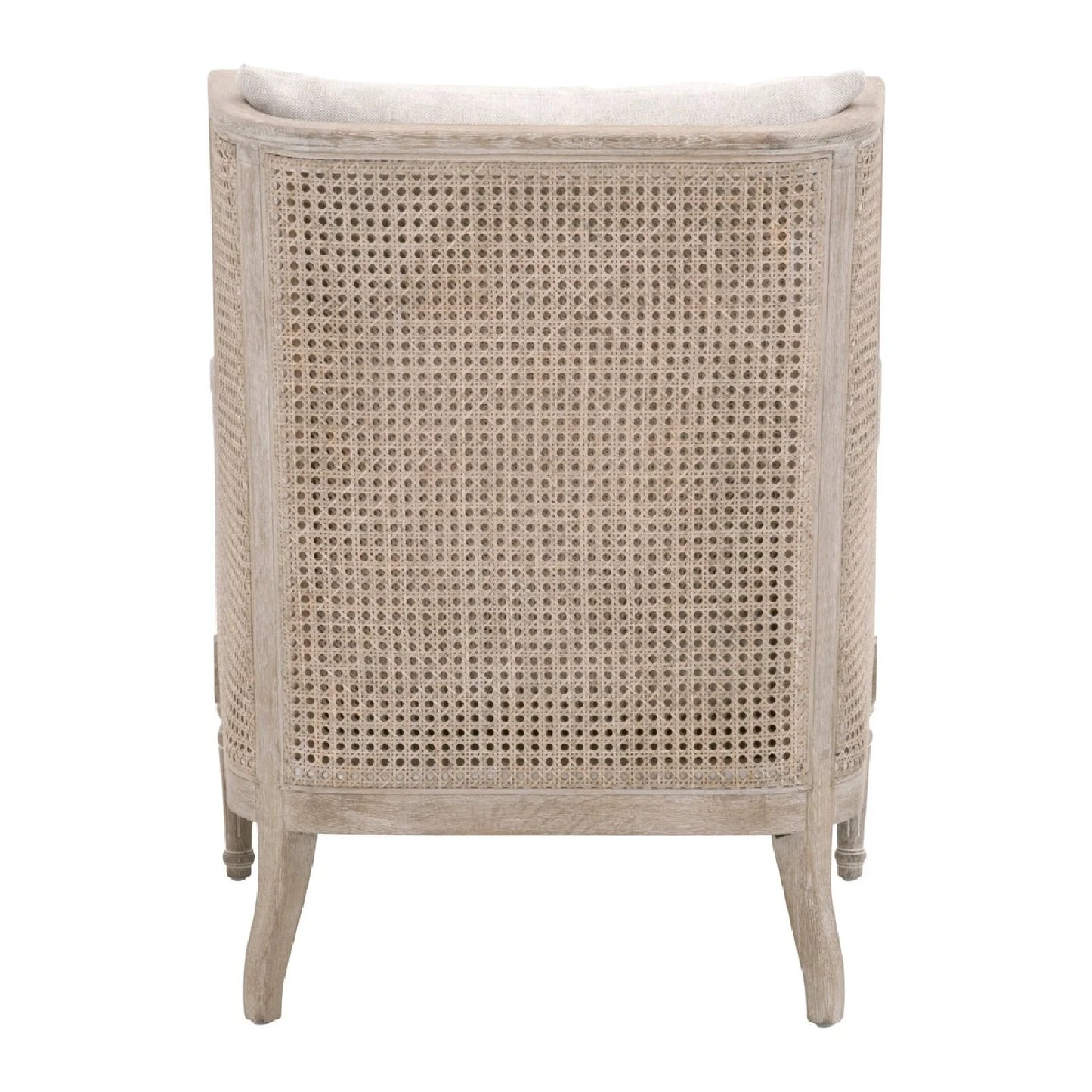Luxury Birch Wood Cane Lounge Chair Modern Italian Style for Villa
