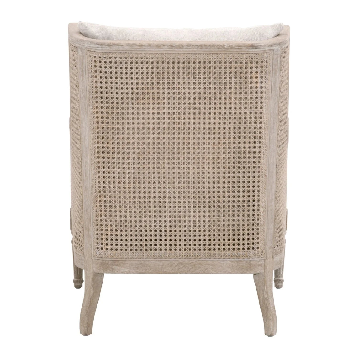 Luxury Birch Wood Cane Lounge Chair Modern Italian Style for Villa