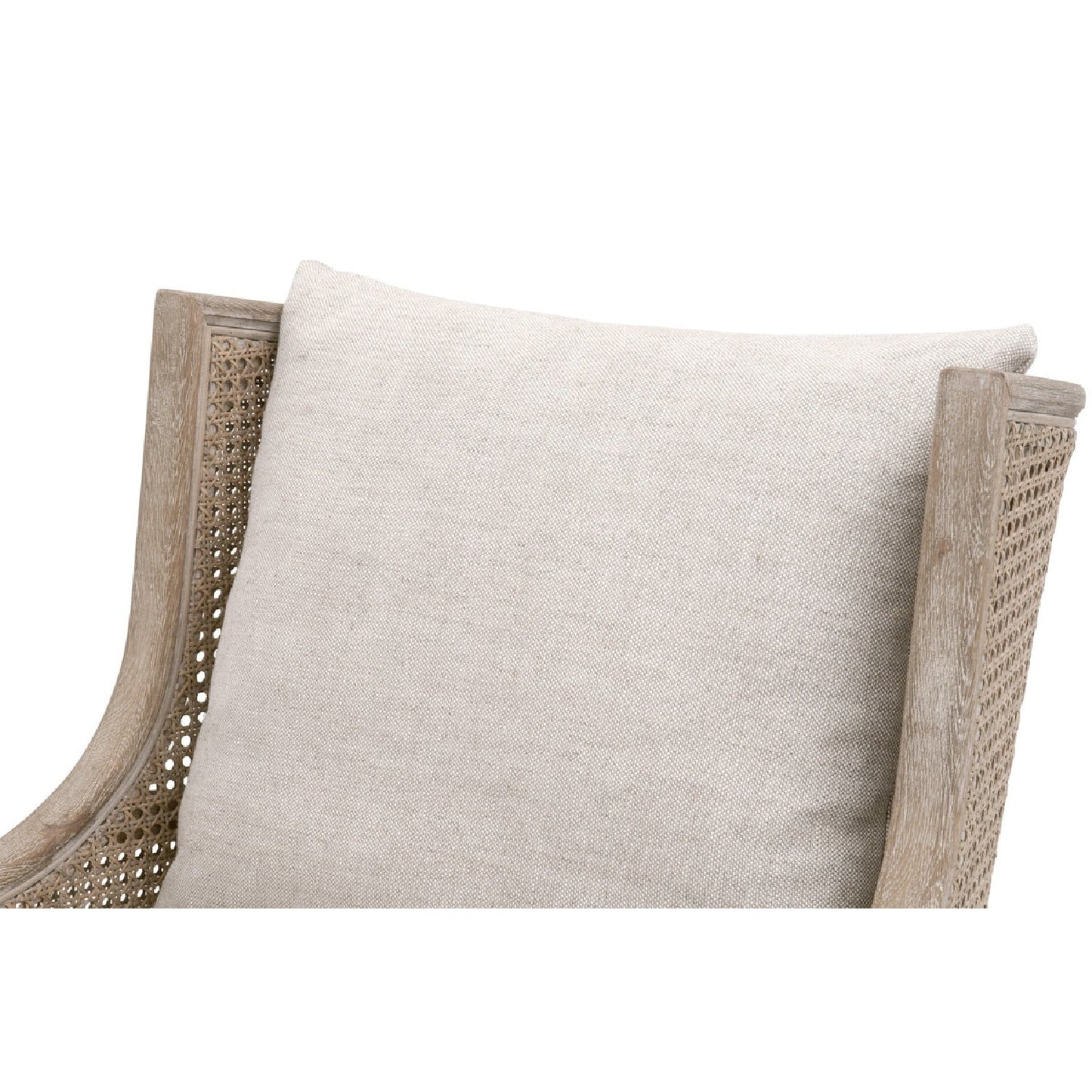Luxury Birch Wood Cane Lounge Chair Modern Italian Style for Villa