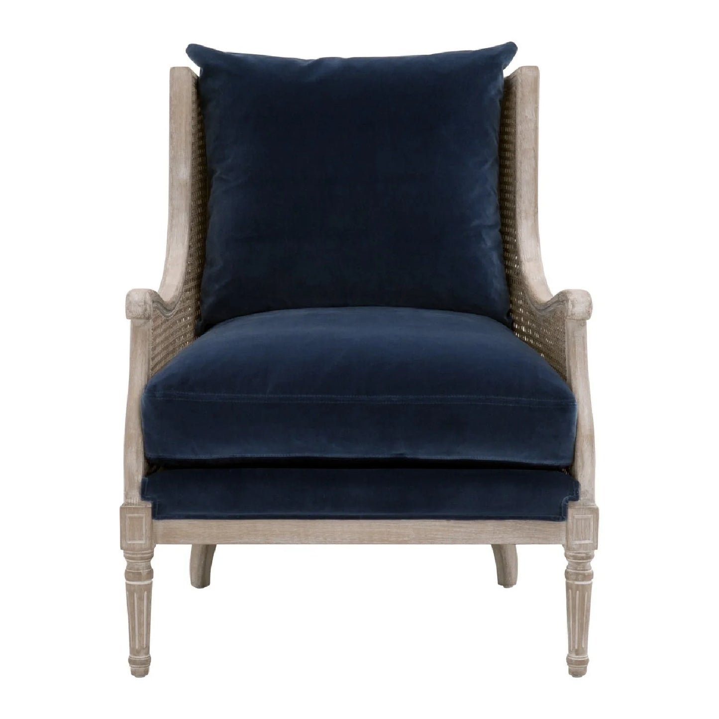 Luxury Birch Wood Cane Lounge Chair Modern Italian Style for Villa