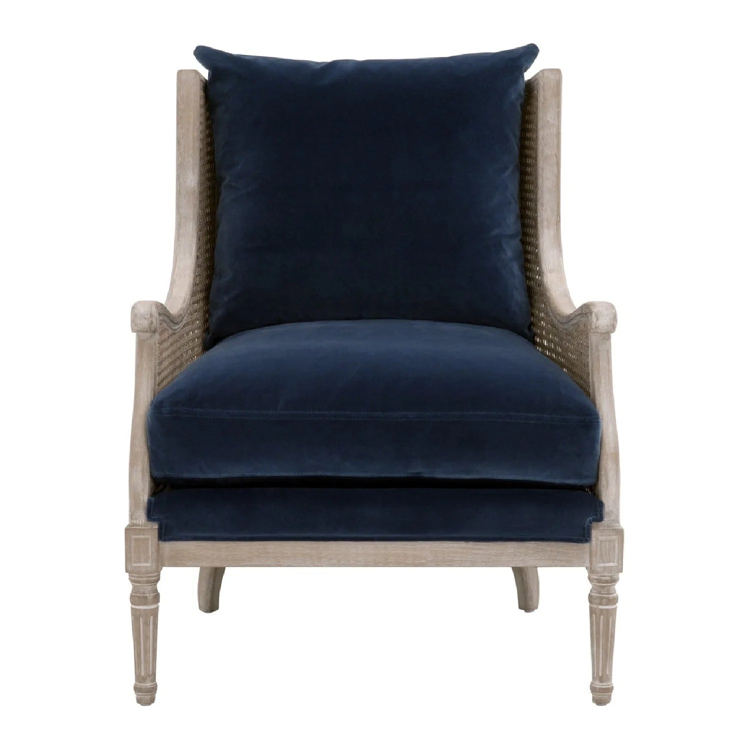 Luxury Birch Wood Cane Lounge Chair Modern Italian Style for Villa