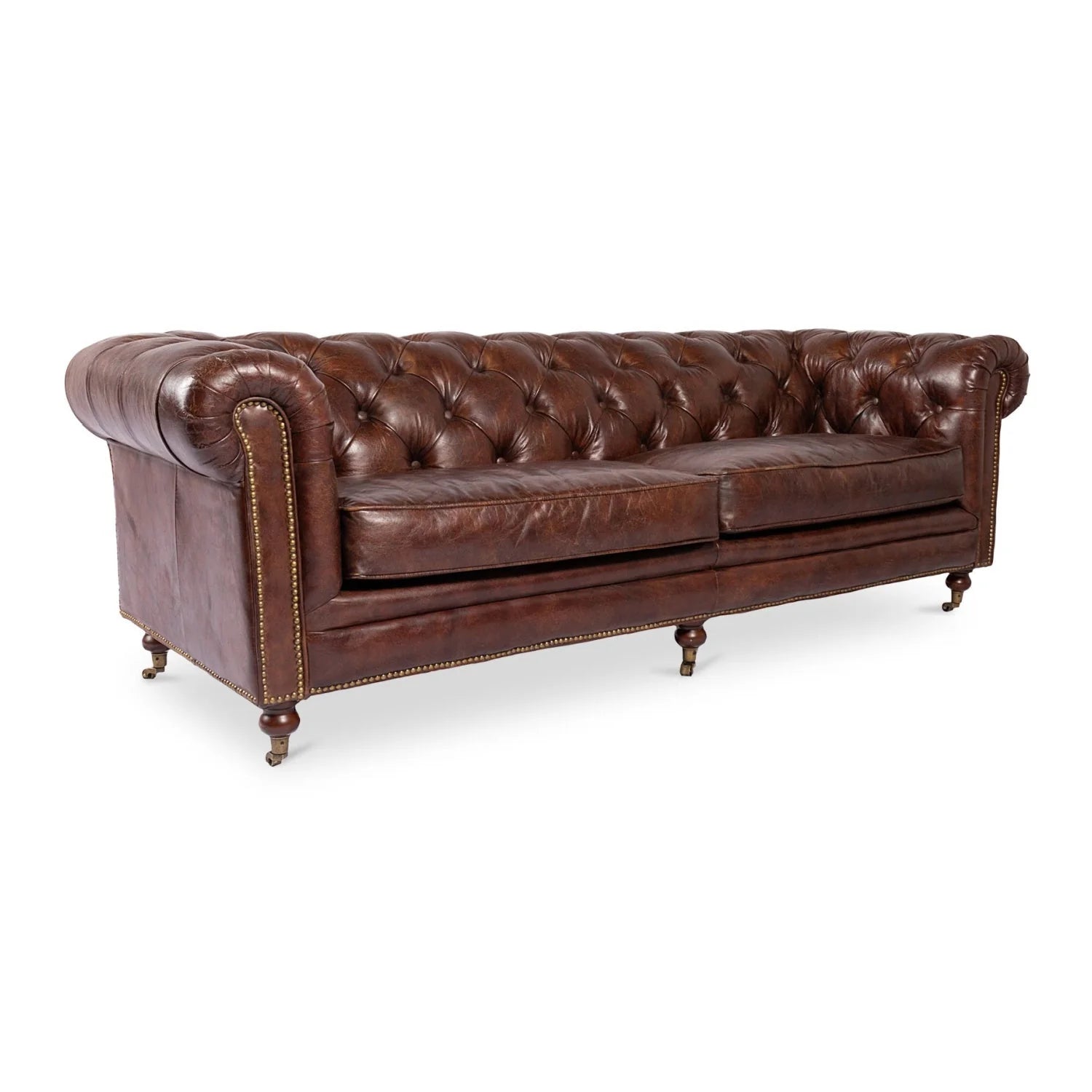 Luxury Birmingham Chesterfield Leather Sofa Modern Italian Style for Villa