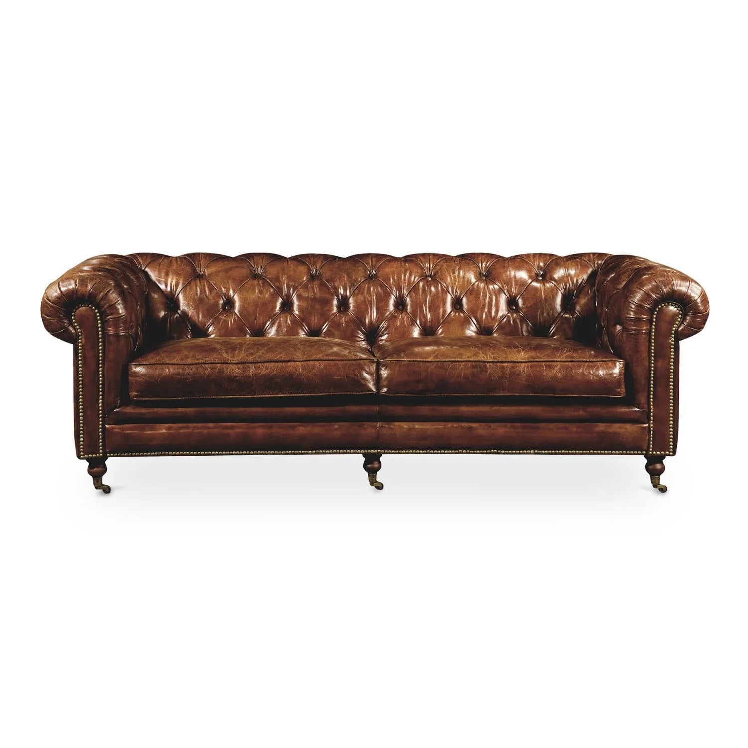 Luxury Birmingham Chesterfield Leather Sofa Modern Italian Style for Villa