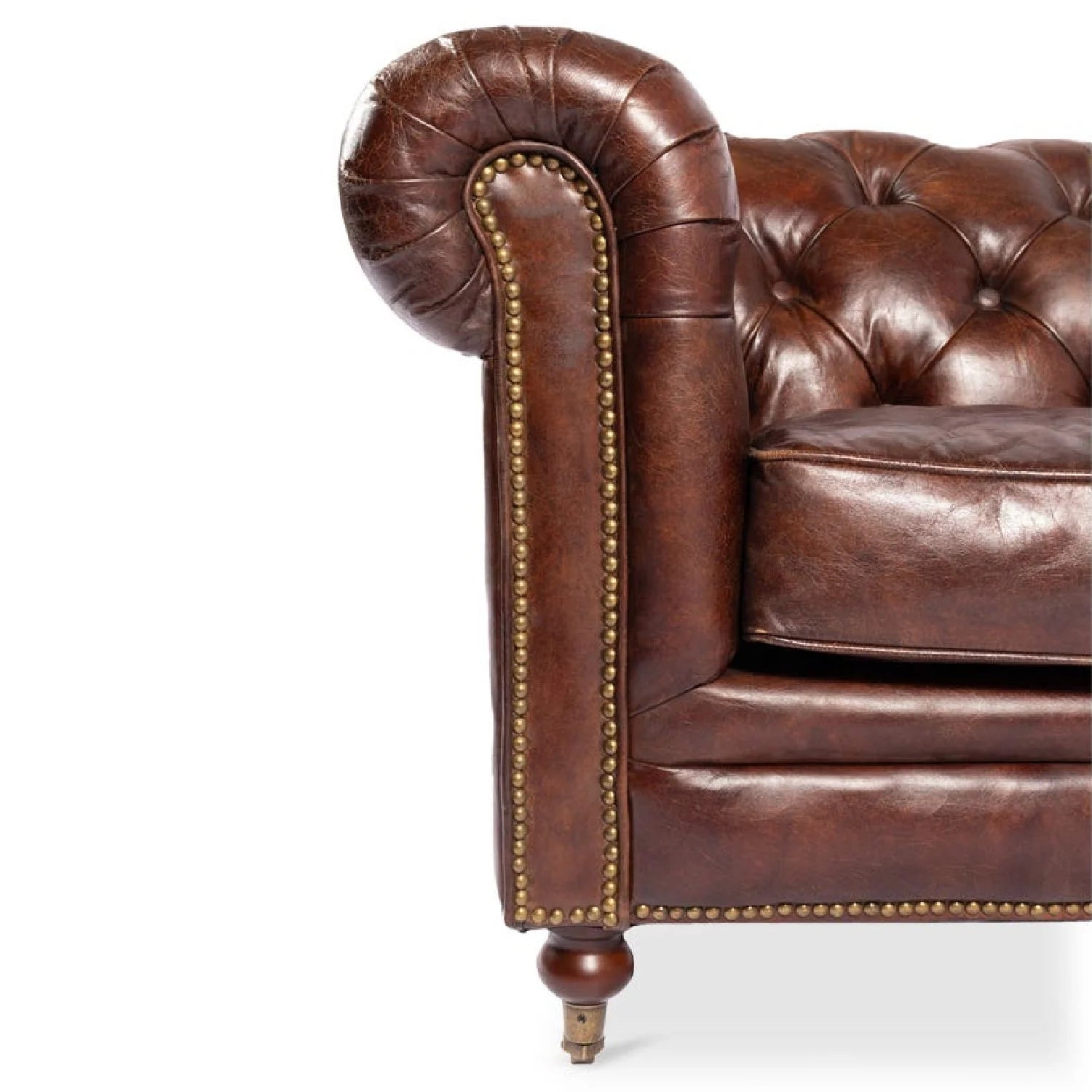 Luxury Birmingham Chesterfield Leather Sofa Modern Italian Style for Villa