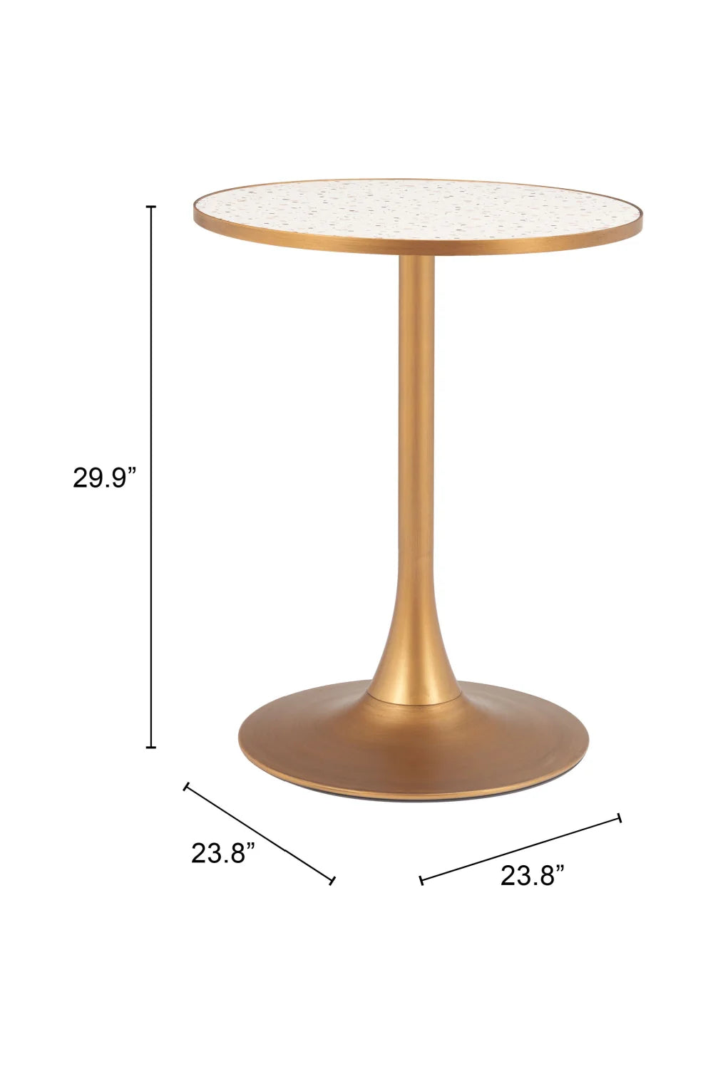 Luxury Bite Metal Pedestal Bar Table Modern Italian Style for Villa