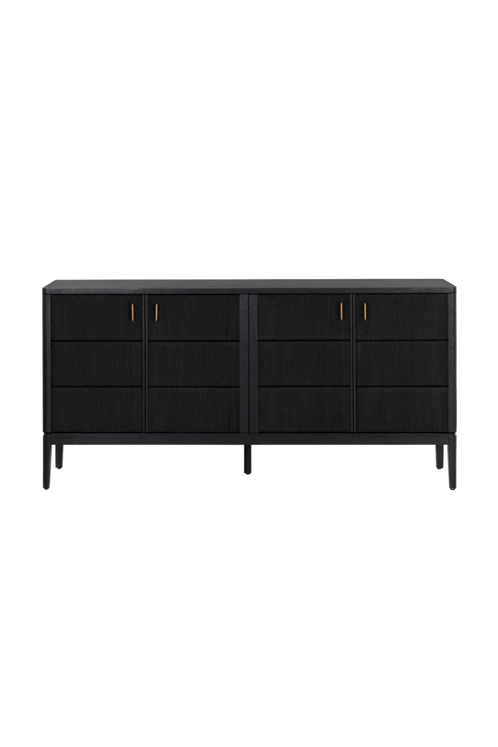 Luxury Black 4-Door Sideboard European Style for Villa