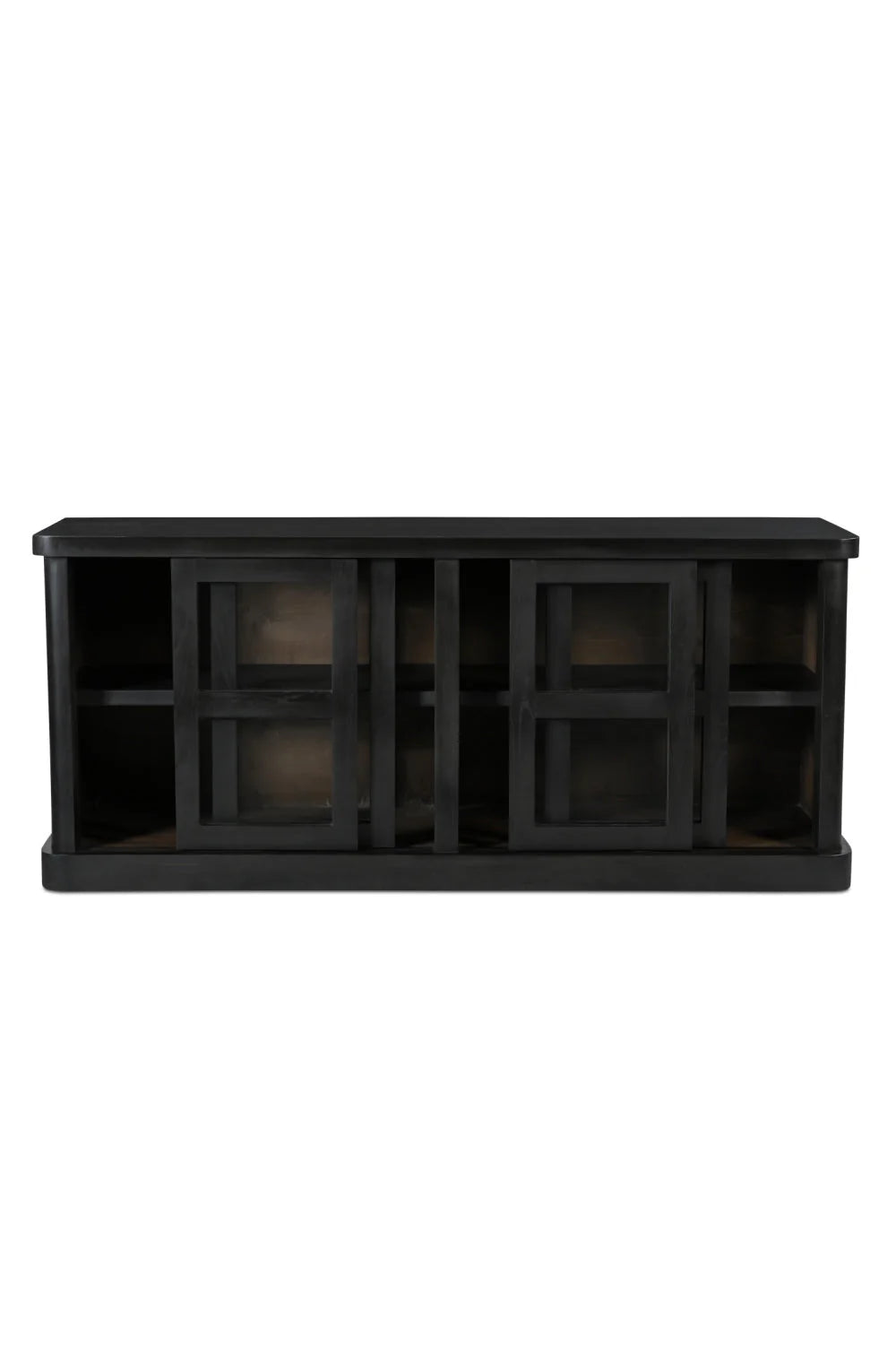 Luxury Black 4-Door Sideboard European Style for Villa