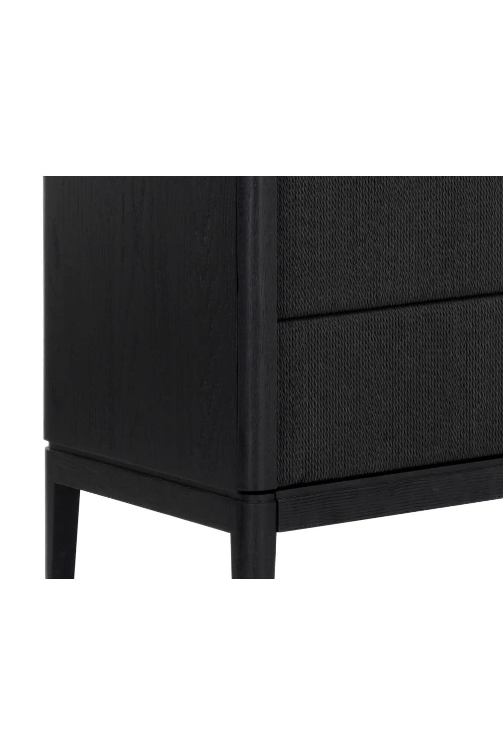 Luxury Black 4-Door Sideboard European Style for Villa