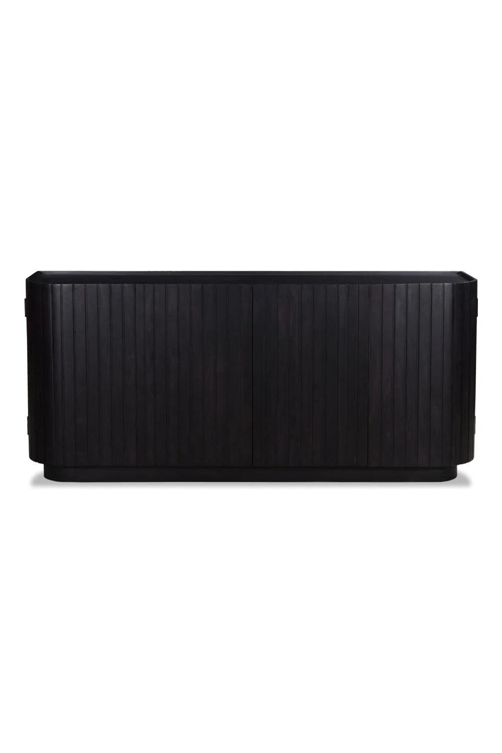 Luxury Black Acacia 4-Door Sideboard European Style for Villa