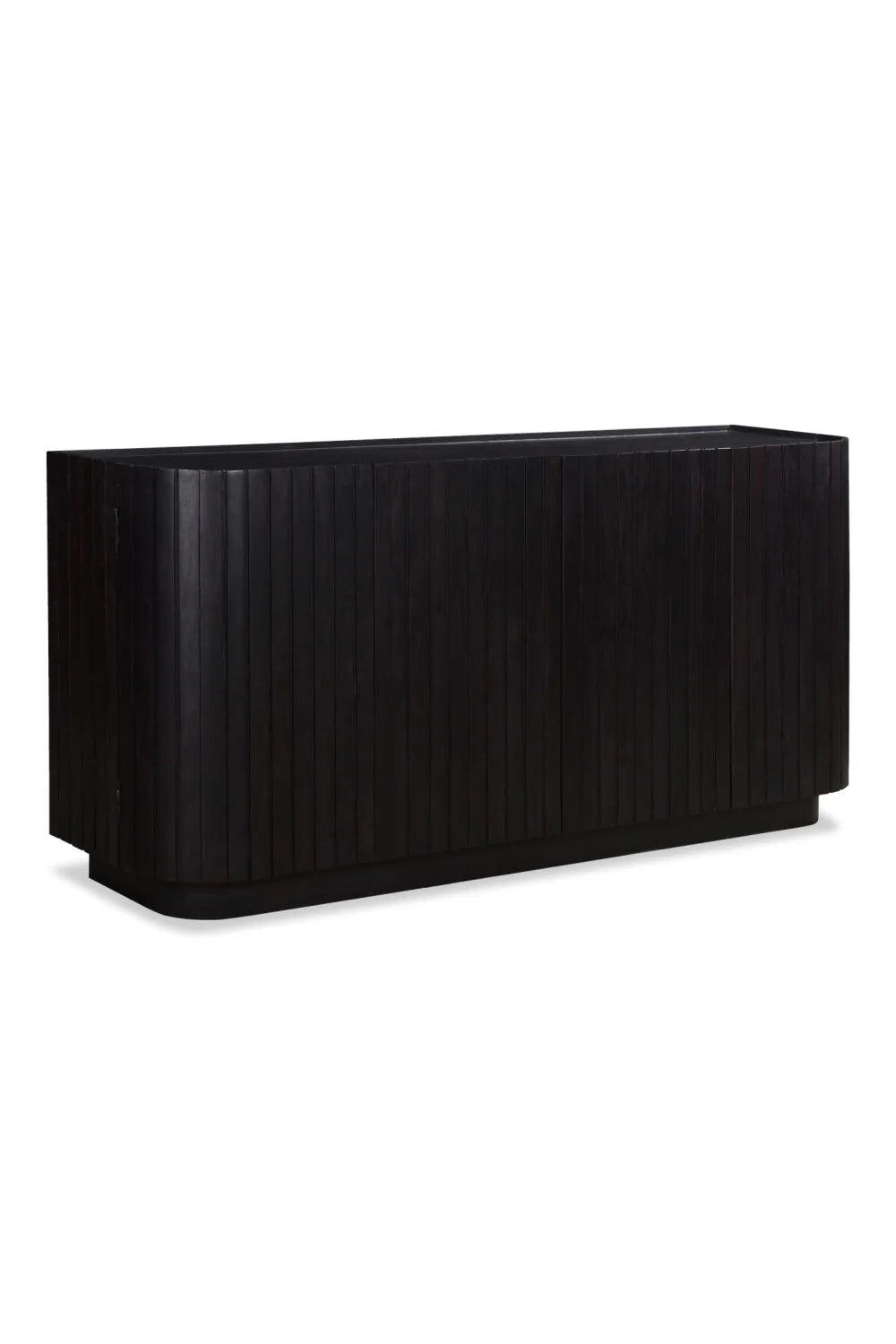 Luxury Black Acacia 4-Door Sideboard European Style for Villa